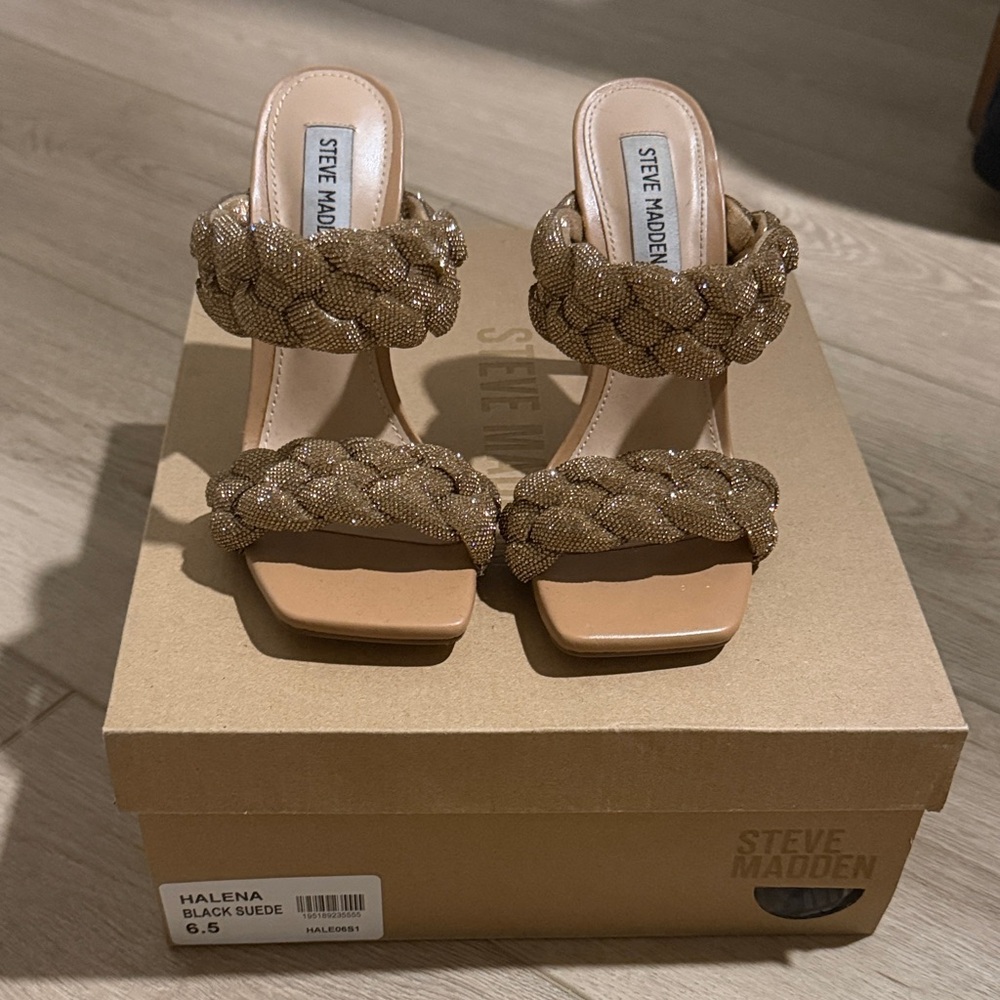 Steve Madden Women's Gold Braided Heels size 6.5